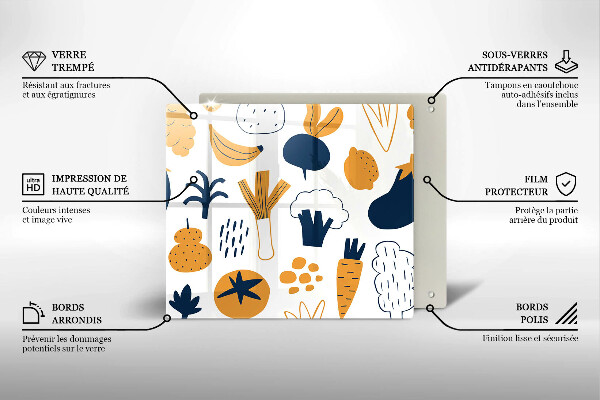 Protector encimera Ilustración de comida