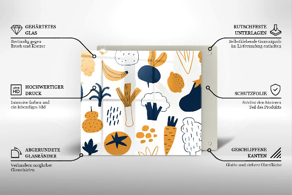 Protector encimera Ilustración de comida