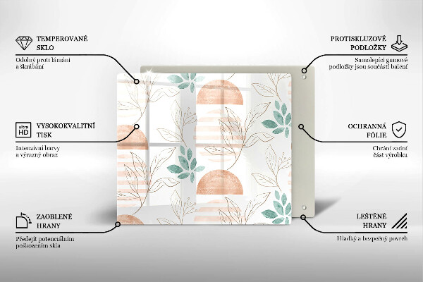 Protector encimera Patrón de hojas boho