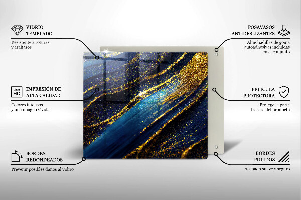 Protector encimera Abstracción azul marino