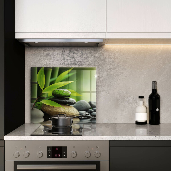 Protector encimera Piedras de bambú zen