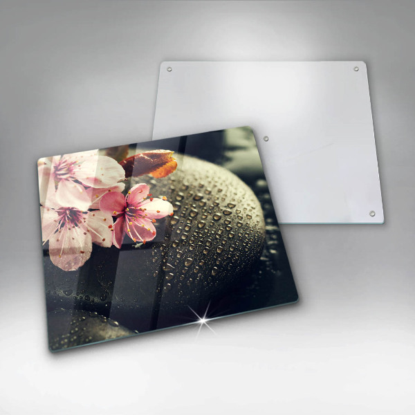 Protector encimera Flores piedras zen