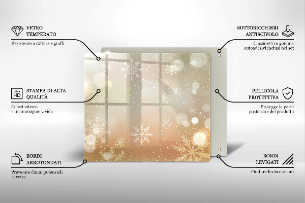 Protector encimera Copos de nieve