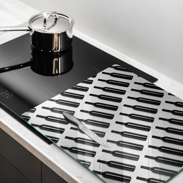 Protector encimera Botellas de vino negro