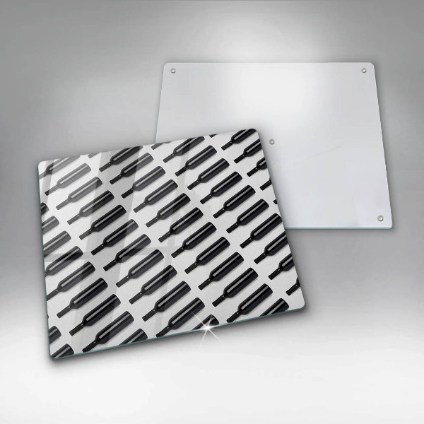 Protector encimera Botellas de vino negro