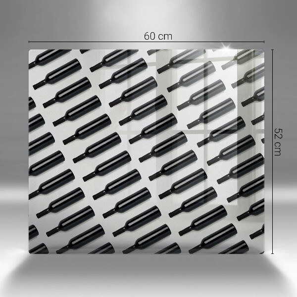 Protector encimera Botellas de vino negro