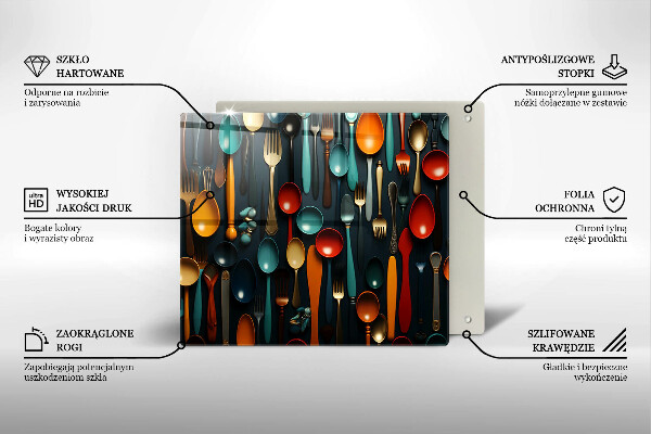 Protector encimera Cucharas y tenedores de colores