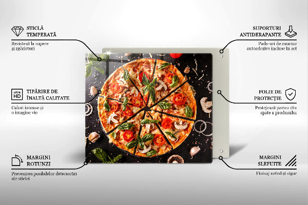 Protector encimera Pizza con champiñones