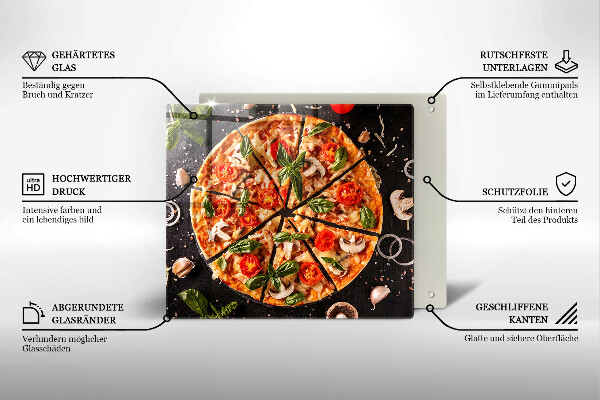 Protector encimera Pizza con champiñones