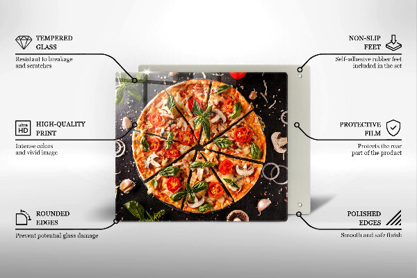 Protector encimera Pizza con champiñones