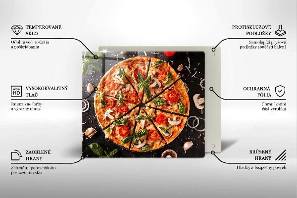 Protector encimera Pizza con champiñones