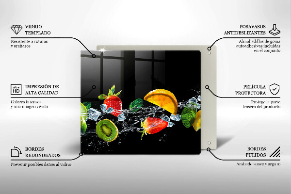 Protector encimera Frutas en agua