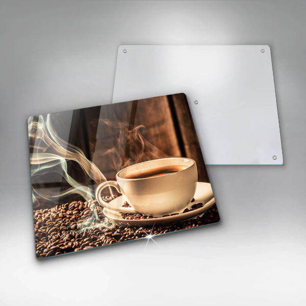 Protector encimera Taza y granos de café
