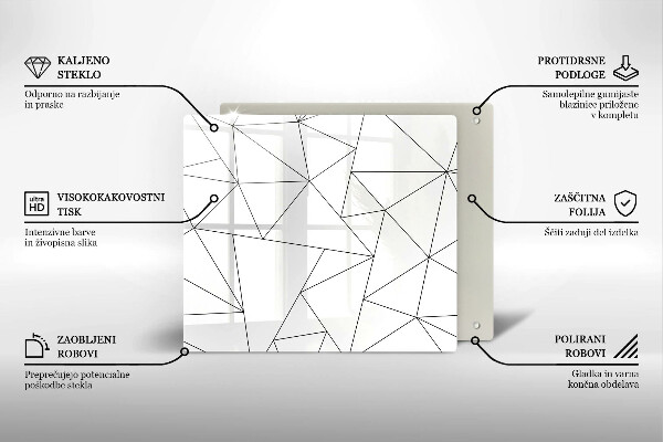 Protector encimera Triángulos blancos