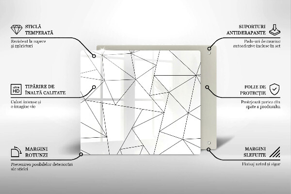 Protector encimera Triángulos blancos