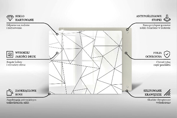 Protector encimera Triángulos blancos