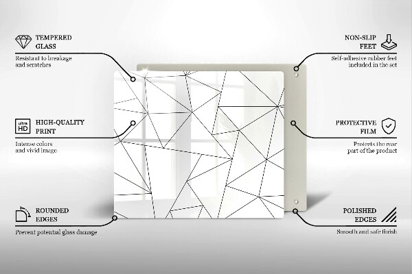 Protector encimera Triángulos blancos