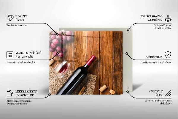 Protector encimera Una botella de vino tinto