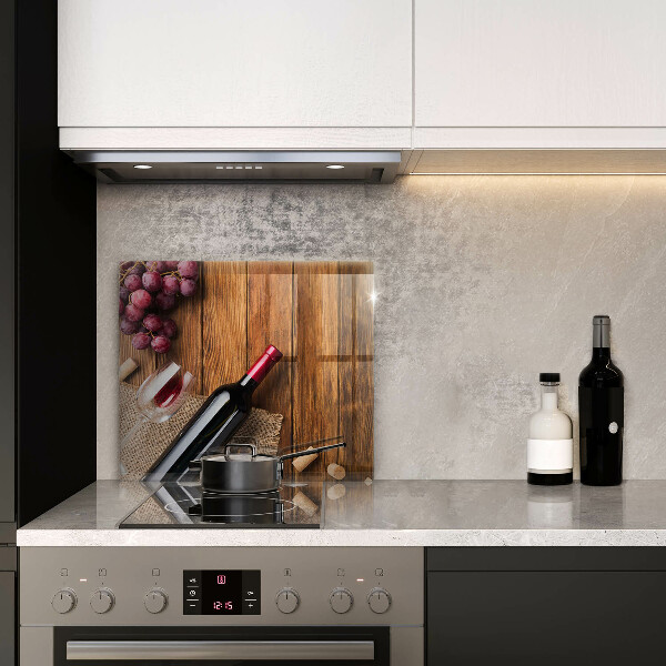 Protector encimera Una botella de vino tinto