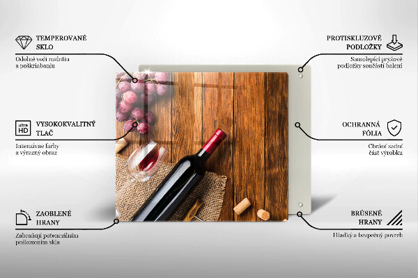 Protector encimera Una botella de vino tinto