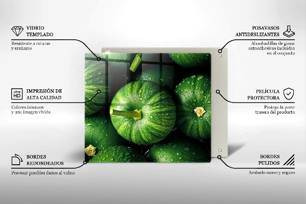 Protector encimera Calabazas verdes