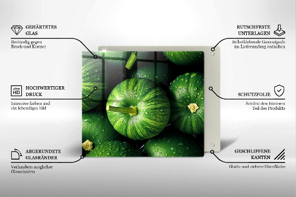 Protector encimera Calabazas verdes