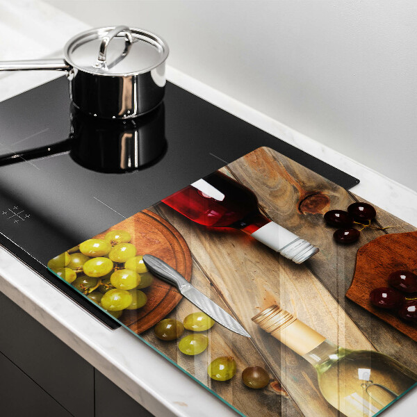 Protector encimera Botellas de vino y uvas