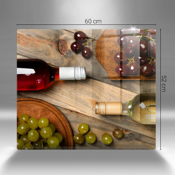 Protector encimera Botellas de vino y uvas