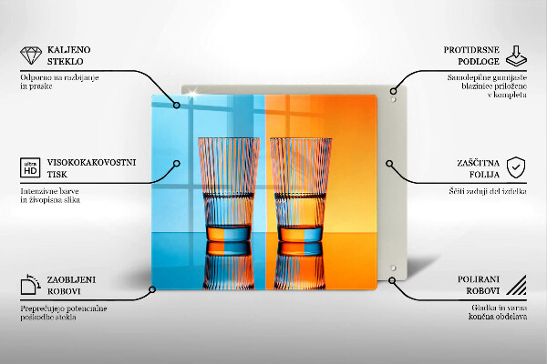 Protector encimera Dos vasos de agua
