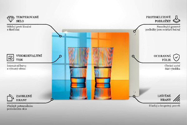 Protector encimera Dos vasos de agua