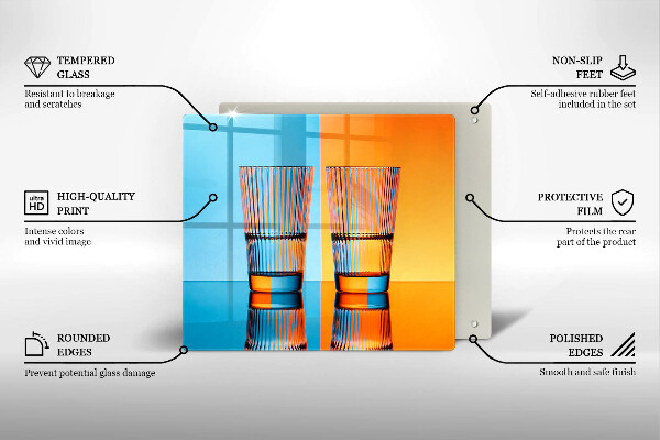 Protector encimera Dos vasos de agua