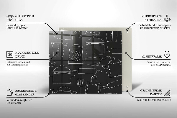 Protector encimera Accesorios de cocina de dibujos animados