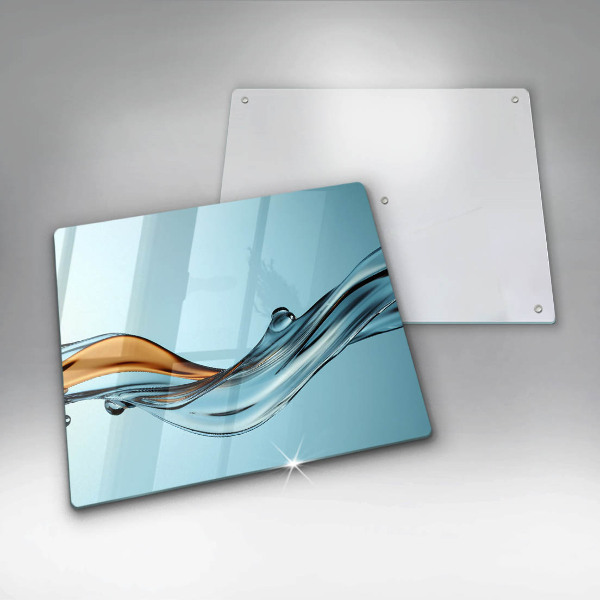 Protector encimera Agua sobre un fondo azul