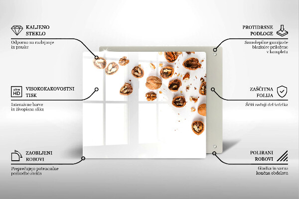 Protector encimera Nueces sobre un fondo blanco