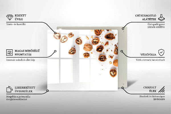 Protector encimera Nueces sobre un fondo blanco