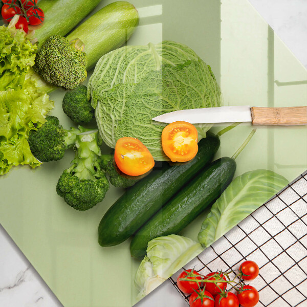 Protector encimera Frutas y verduras verdes