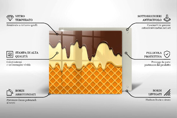Protector encimera Ilustración de cono de helado