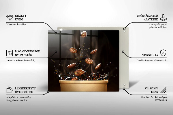 Protector encimera Granos de café calientes