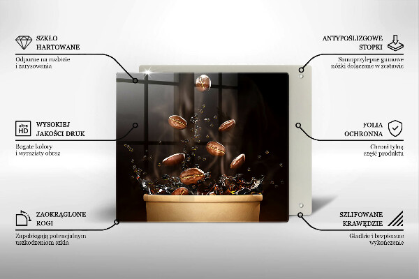 Protector encimera Granos de café calientes