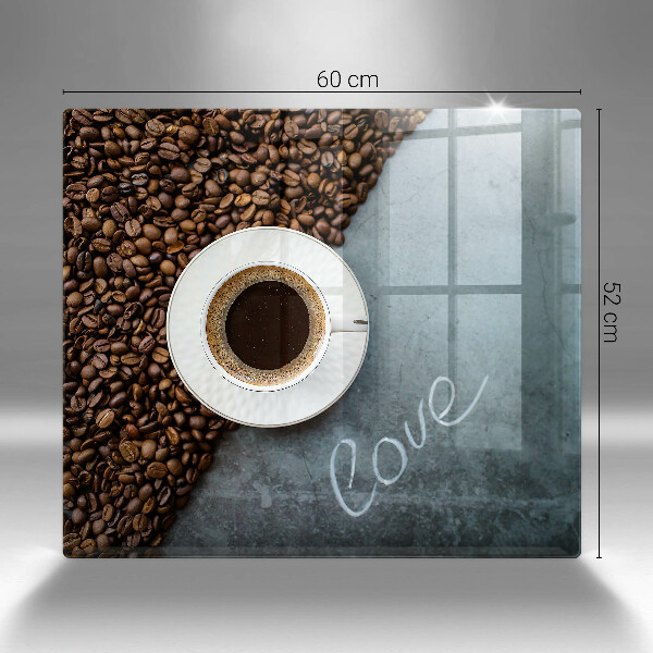 Protector encimera Granos de café y taza