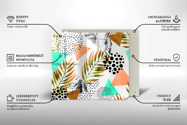 Protector encimera Patrón de hojas boho