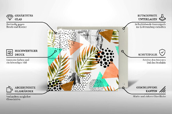 Protector encimera Patrón de hojas boho