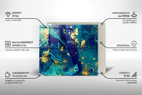 Protector encimera Abstracción con oro