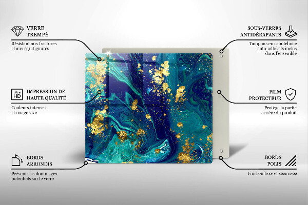 Protector encimera Abstracción con oro