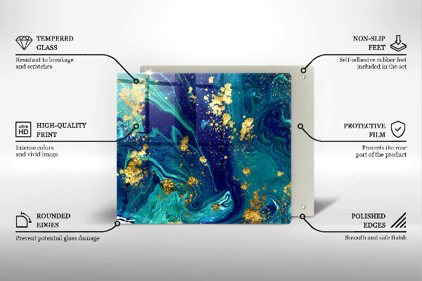 Protector encimera Abstracción con oro