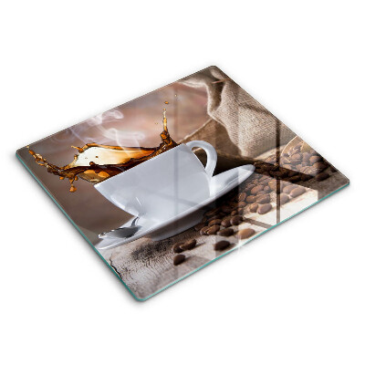 Protector encimera Taza y granos de café