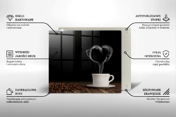 Protector encimera Corazón de taza de café