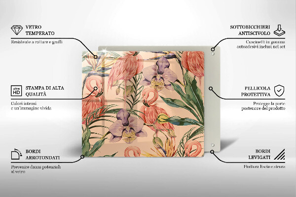 Protector encimera Ilustración de flamencos