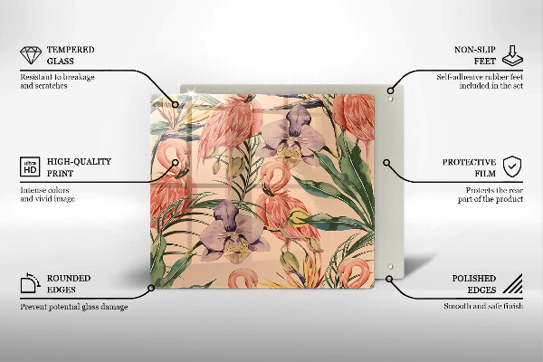 Protector encimera Ilustración de flamencos