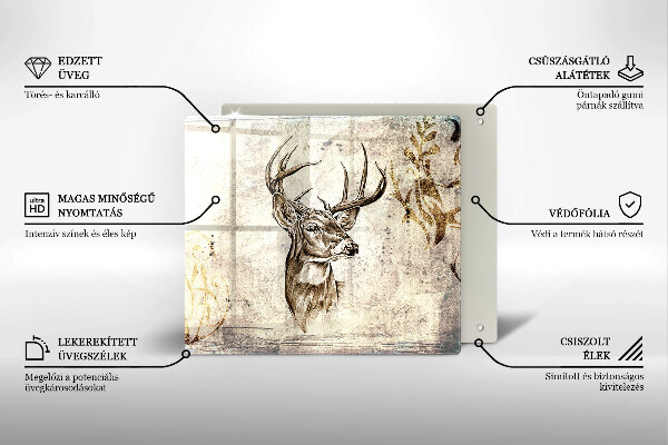 Protector encimera Ilustración de animales ciervos